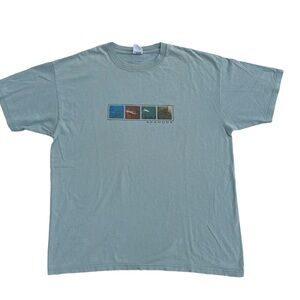 Men’s Bermuda Tee Shirt, Size XL Preshrunk, Sea foam Green